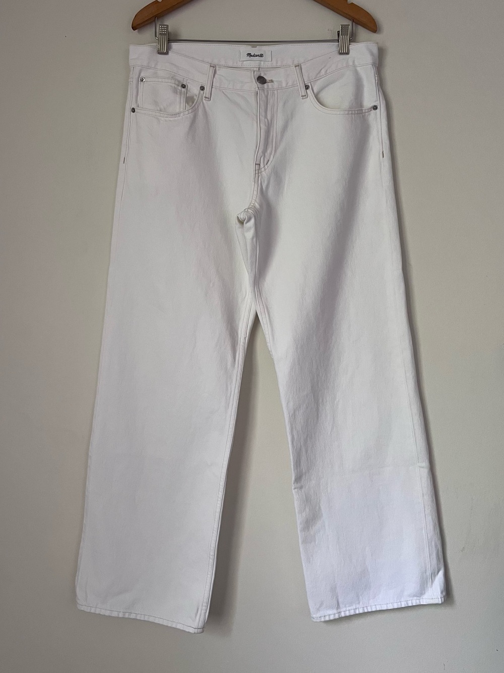 Madewell The Low-Rise Loose Jean in Tile White Size 30 100% Cotton NWOT FA26